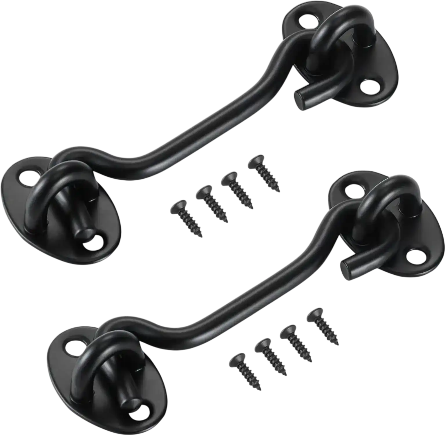 Vevor Gate Latch Hook and Eye Barn Door Lock 2-Pack Black New