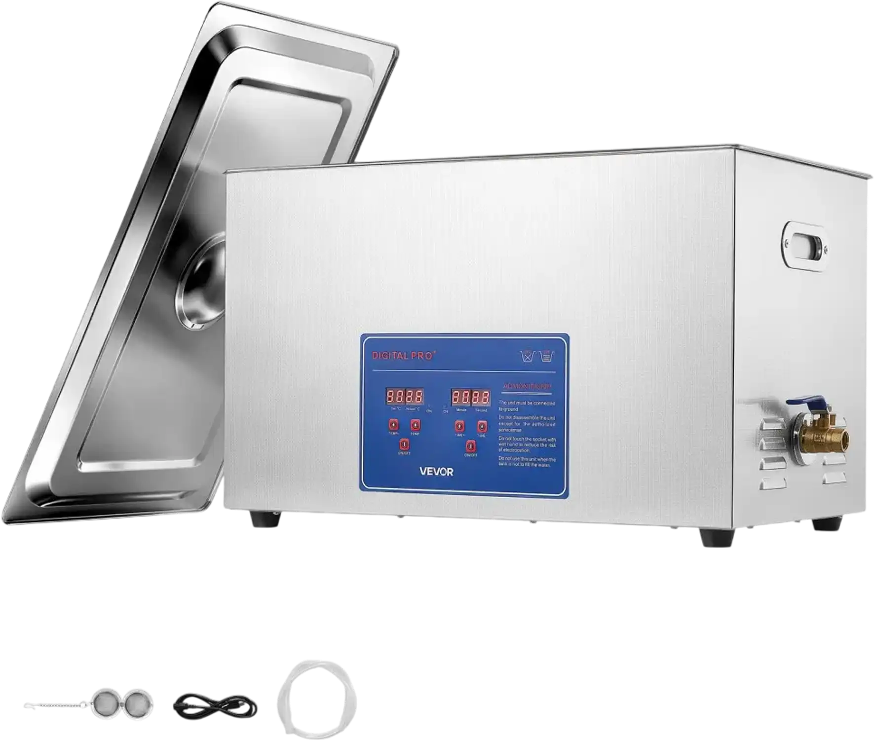 Vevor Ultrasonic Cleaner 30L-Class 40kHz Stainless Steel Cleaning Machine New