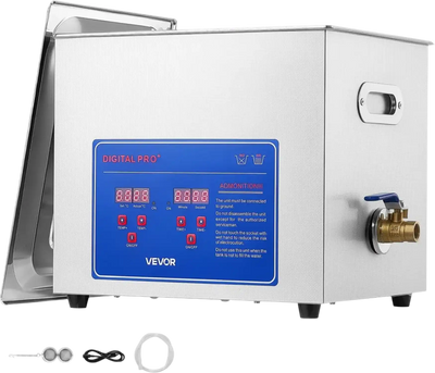 Vevor Ultrasonic Cleaner 10L 40kHz Stainless Steel Parts Cleaning Machine New