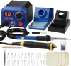VEVOR Wood Burning Kit, 250~700°C Adjustable Temperature with Display, Dual Output Port with 2 Pyrography Pens, 23 Wire Nibs, 5 Solid-Point Tips, 2 Pen Holder, 4 Wood Chip, 1 Tweezers, 1 Sponge