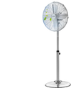 VEVOR 16-Inch High Velocity Pedestal Fan, 1450 CFM Industrial Standing Floor Fan with Handle, 75° Oscillating, 3-Speed Adjustable Height, Metal Made for Commercial, Garage, Workshop, Home, Silver