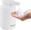 VEVOR Soap Dispenser, 300 ml / 10 oz, Rechargeable Automatic Hand Soap Dispenser with Pump, 2 Adjustable Levels, Modern Touchless Liquid Foam Container with Indicator for Bathroom and Kitchen, White
