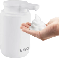 VEVOR Soap Dispenser, 300 ml / 10 oz, Rechargeable Automatic Hand Soap Dispenser with Pump, 2 Adjustable Levels, Modern Touchless Liquid Foam Container with Indicator for Bathroom and Kitchen, White