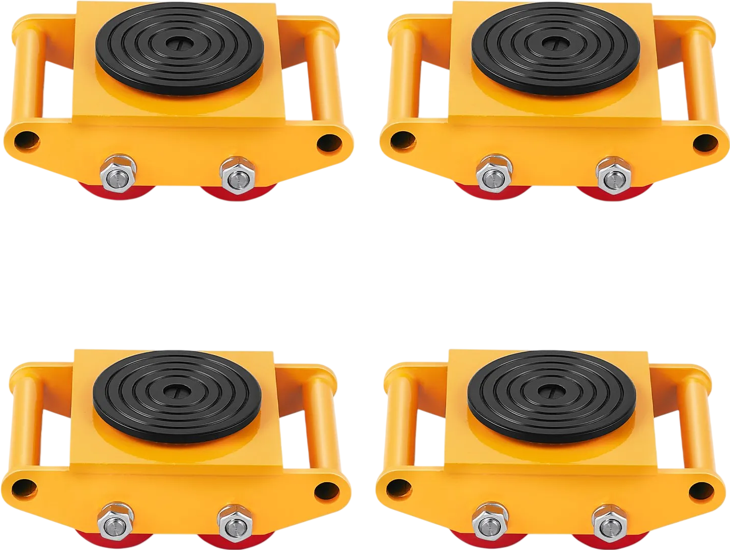 Vevor Machinery Skate Dolly 8 Tons Industrial Mover with 360° Non-Slip Cap 4 Pieces New