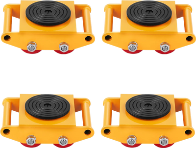 Vevor Machinery Skate Dolly 8 Tons Industrial Mover with 360° Non-Slip Cap 4 Pieces New