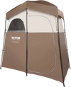 VEVOR Camping Shower Tent, 83" x 42" x 83" 2 Rooms Oversize Outdoor Portable Shelter, Privacy Tent with Detachable Top, Pockets, Hanging Rope and Clothesline, for Dressing, Changing, Toilet, Bathroom