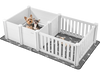 VEVOR Dog Whelping Box, 73x38x19.7 in, Plastic Dog Whelping Pen with Adjustable Height Door, Puppy Playpen with Waterproof Pee Pad, Easy to Clean, Durable Indoor Pet Birth Kit for Medium Sized Dogs