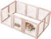 VEVOR Dog Whelping Box, 60x39x23 in Plastic Dog Whelping Pen for Medium Sized Dogs, Waterproof Transparent Puppy Playpen with Windows & Door Lock, Easy to Clean, Durable Indoor Pet Dogs Cats Birth Kit