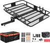 VEVOR Hitch Mount Cargo Carrier, 60" x 36" x 6" Folding Rear Luggage Rack Basket with Waterproof Cargo Bag, 500LBS Capacity High-Strength Steel Hitch Cargo Carrier Fits 2" Receiver for SUV Pickups