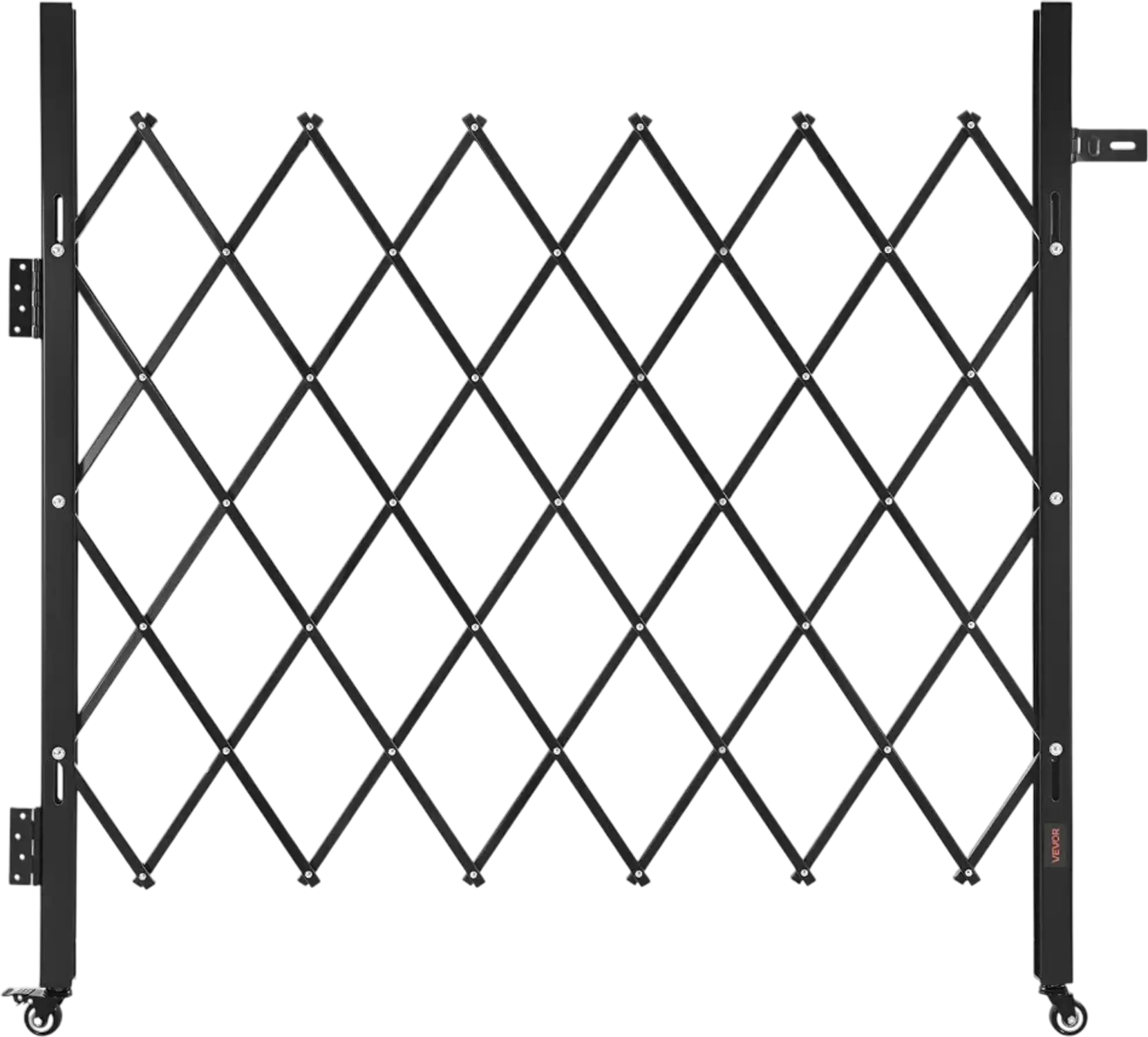 Vevor Folding Security Gate Lockable Scissor Steel Retractable Gate 43.31