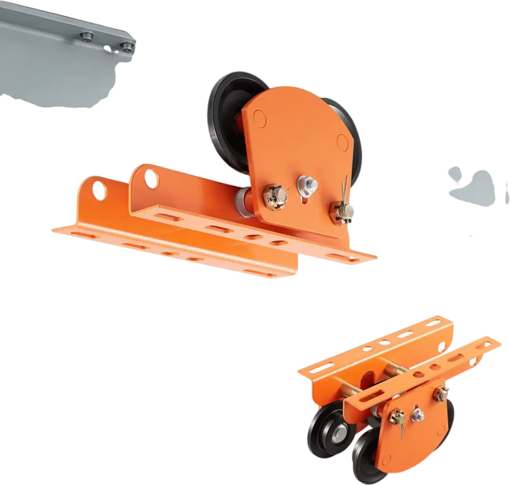 VEVOR Electric Hoist Manual Trolley, 2200 lbs/1 Ton Load for PA600 PA700 PA800 PA900 PA1000, Push Beam Trolley with Dual Wheels, 2.68"-4.33" Adjustable Beam Flange Width for Straight & Curved I-Beam