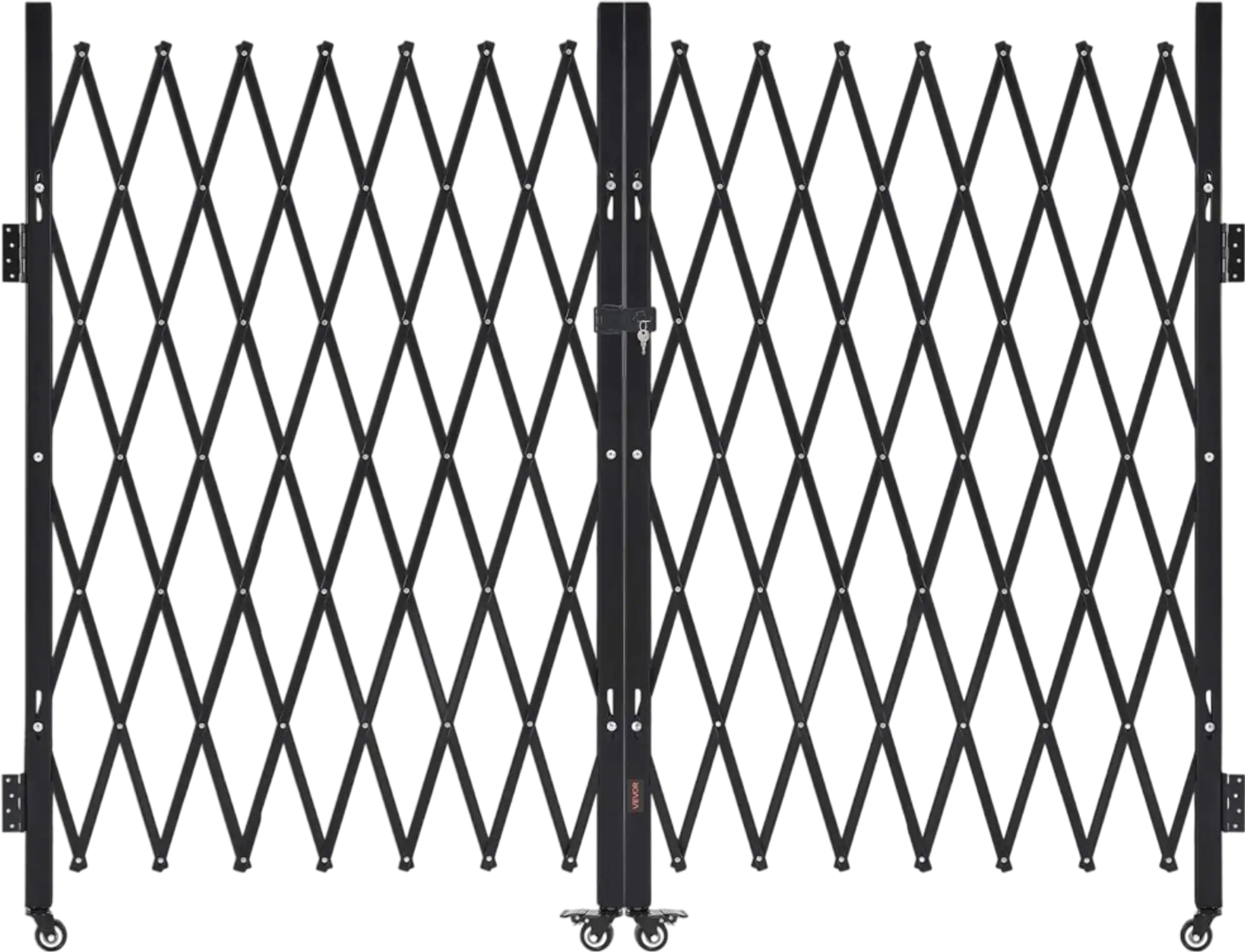 Vevor Folding Security Gate Lockable Double Scissor Retractable 145.67