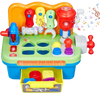 VEVOR Musical Workbench Toy, Sounds & Lights, Musical Learning Workbench for Toddler Age 2 Years and Up, Baby Pretend Play Tool Set, Infant Shape Sorter Activities, Kids Pounding Game, Boys & Girls