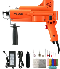 VEVOR Tufting Gun, 2 in 1 Cut & Loop Pile, Electric Carpet Weaving Flocking Machine, Rug Machines Starter Kit, 7-27 Stitches/sec High Speed Rug Making Tools, 4-25 mm Adjustable Height, 110V