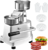 VEVOR Commercial Burger Patty Maker, 100mm/4inch Hamburger Beef Patty Maker, Heavy Duty Food-Grade Stainless Steel Bowl Burger Press Machine, Kitchen Meat Forming Processor with 1000 Pcs Patty Papers