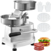 VEVOR Commercial Burger Patty Maker, 150mm/6inch Hamburger Beef Patty Maker, Heavy Duty Food-Grade Stainless Steel Bowl Burger Press Machine, Kitchen Meat Forming Processor with 1000 Pcs Patty Papers