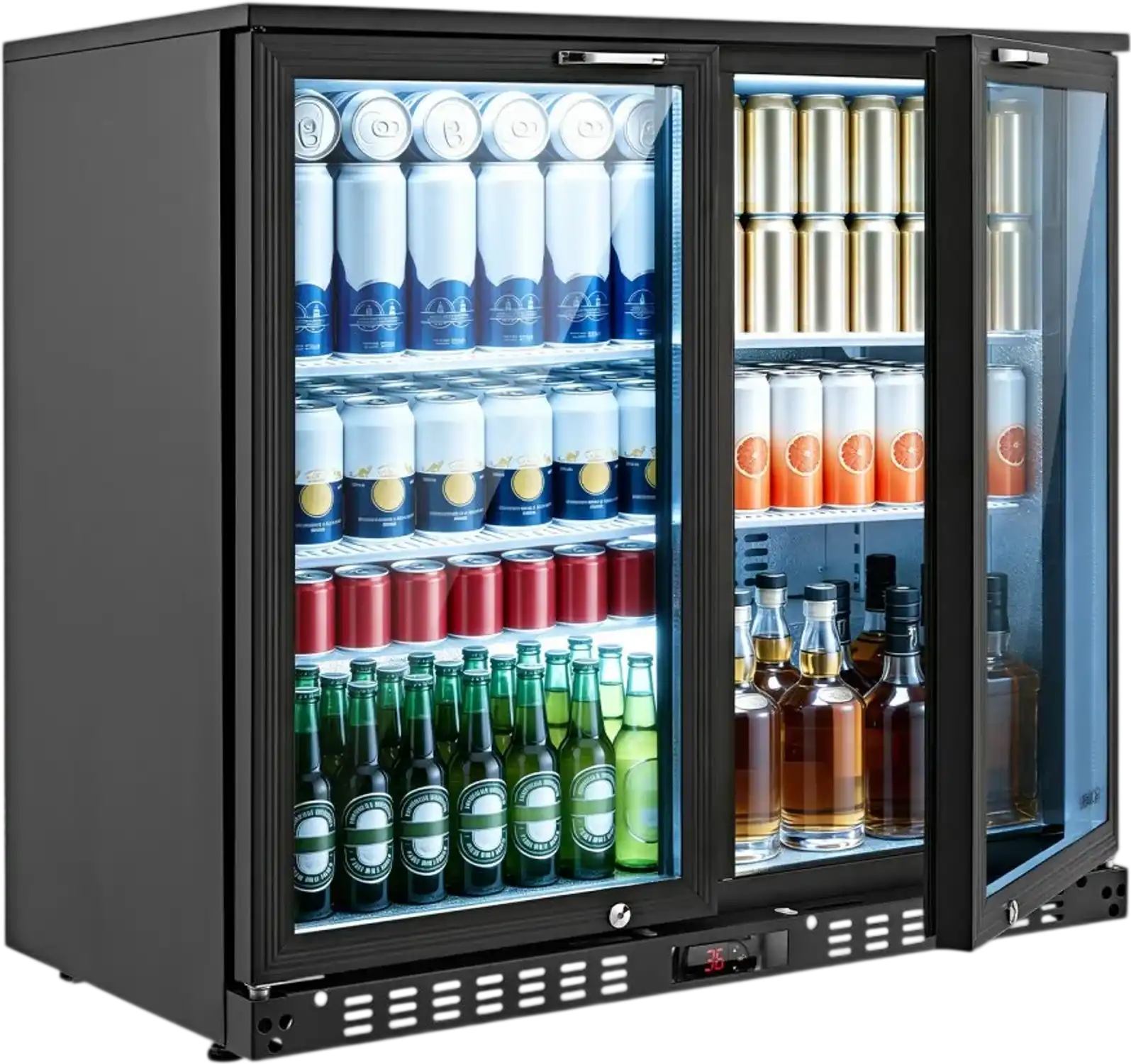 Vevor Back Bar Cooler 7.4 Cu. Ft Under Counter Commercial Beverage Refrigerator New