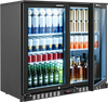 VEVOR Back Bar Cooler, 7.4 Cu. Ft Commercial Beverage Refrigerator, Under Counter Bar Fridge with 2 Glass Doors, LED Lighting, Shelves, Low-E Glass Display Cooler for Beer, Soda, Wine, Drinks