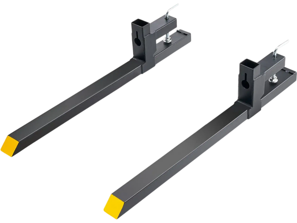 VEVOR Pallet Forks, 2000 lbs Capacity Clamp on Pallet Forks, 43" Tractor Bucket Forks, Heavy Duty Front Loader Attachment for Tractor, Skid Steer, Loader Bucket, Tractor Forks for Agriculture and Farm