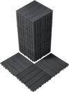 VEVOR Interlocking Deck Tiles, 36 Pack,11.6"x11.6" 36 sq. ft Plastic Waterproof Outdoor Flooring All Weather Use, Patio Floor Decking Covering Tiles for Porch Poolside Balcony Backyard, Dark Grey