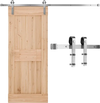 VEVOR 6.6FT Sliding Barn Door Hardware Kit, 330 LBS Weight Capacity, Compatible with 36 to 40 Inches Width & 1-3/8 to 1-3/4 Inches Thickness Single Sliding Barn Door, Durable Track & J-shape Roller