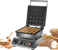 VEVOR Mini Dutch Pancake Maker, 1.7-Inch Diameter Mini Pancake Poffertjes Machine Electric Poffertjes for 25PCs Round Pancakes, 850W Commercial Pancake Maker, 50-300℃ Poffertjes Maker, Stainless Steel
