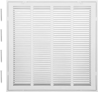 VEVOR Return Air Filter Grille, Fits W20 x H20 Inch Duct Opening, Filter Not Included, Return Air Vent Cover for Wall, Powder-Coated Steel Return Air Grill Detachable Face/Door for 1 inch Filters