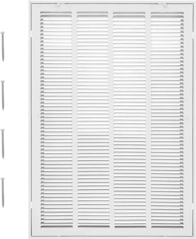 VEVOR Return Air Filter Grille, Fits W20 x H30 Inch Duct Opening, Filter Not Included, Return Air Vent Cover for Wall, Powder-Coated Steel Return Air Grill Detachable Face/Door for 1 inch Filters
