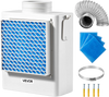 VEVOR 3-in-1 Indoor Dryer Vent Kit,Premium ABS Material Fits 4 inch Exhaust Port, Smart Overheating Reminder Exhaust Hood & Easy-to-Detach Mesh Cap & Multi-layer Purification with 4 Replacement Pads