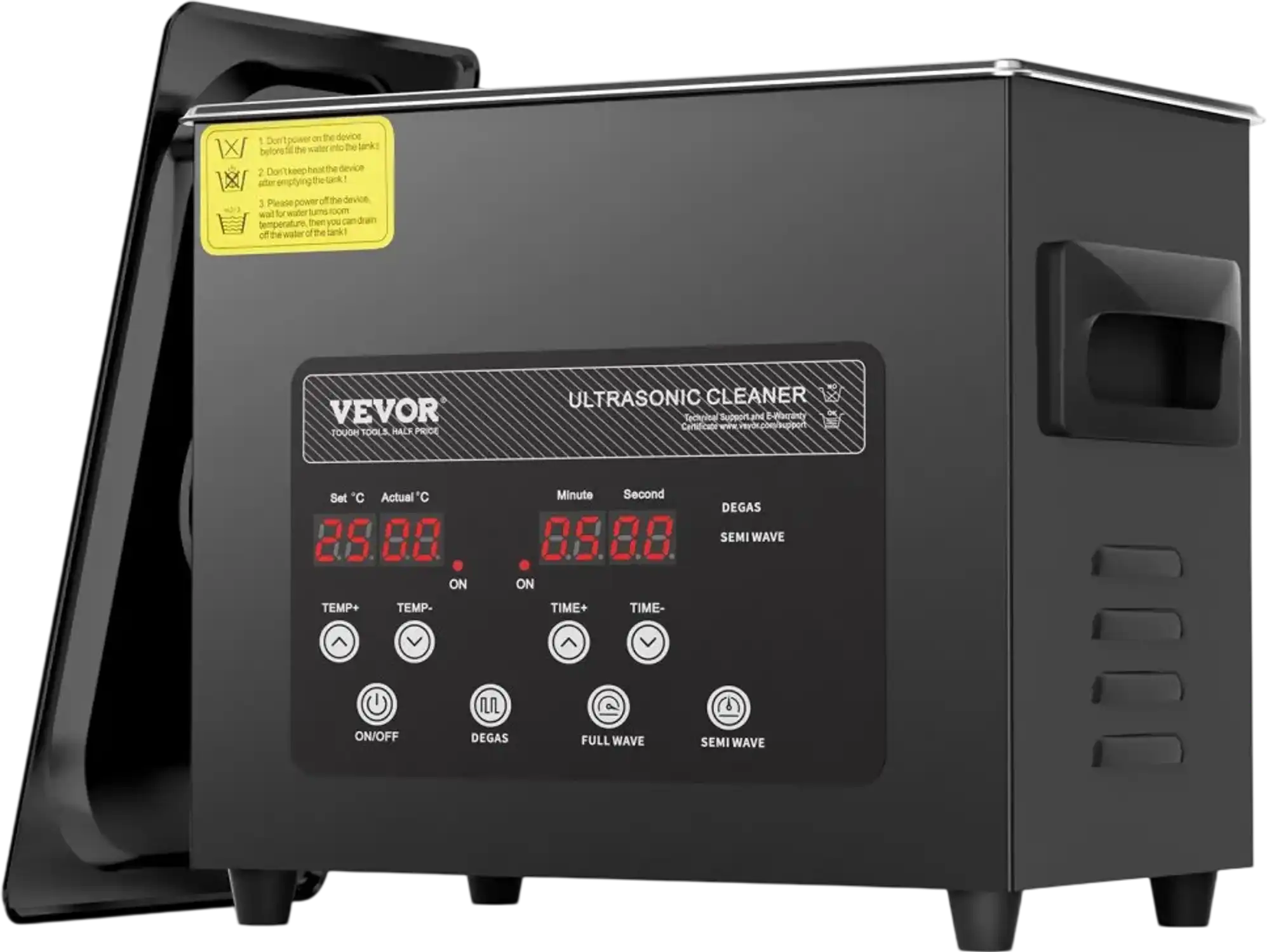 Vevor Ultrasonic Cleaner 3L 120W Digital Cleaning Machine with Heater & Timer New