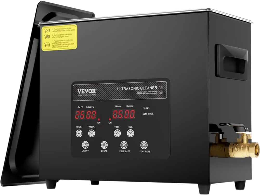 VEVOR 6L Ultra Sonic Cleaner, 180W Digital Ultrasonic Cleaning Machine with Gentle Mode & Upgraded Degassing, 40kHz Industrial Ultrasound Cleaner with Heater & Timer for Retainer, Jewelry, Tools