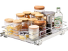 VEVOR 12.5"Wx16.5"Dx3.5"H Pull Out Cabinet Organizer, Heavy Duty Slide Out Pantry Shelves, Steel Roll Out Drawers, Sliding Drawer Storage for Home Under Sink, 14"Wx17.5"Dx7"H Install Size for Cabinet