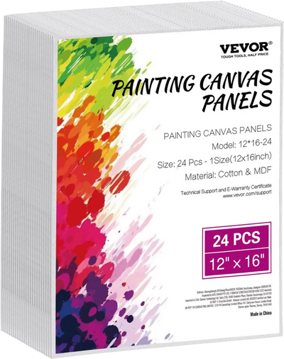 Vevor Canvas Boards 24 Pack 12