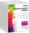 VEVOR Canvas Boards for Painting, 8 x 10 Inch White Canvases for Painting, 40 Pack Painting Canvas Panels for Sketching, Acrylic and Oil Painting, Watercolor, Paint Canvas for Kids and Professionals