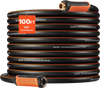 VEVOR Garden Hose, 100 ft 5/8" Heavy Duty 4-Layer Rubber Water Hose, 150PSI Working & 600PSI Burst, Flexible & Non-kink Outdoor Waterhose with 3/4" Fitting, Lightweight Hoses for Gardening Cleaning