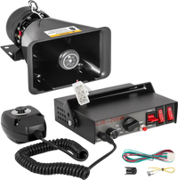 200W 7 Sound Loud Car Warning Alarm Fire Horn PA Speaker MIC System