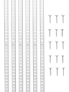 VEVOR Shelf Pilaster, 36.3-inch 6 Pack, Adjustable Shelf Brackets Steel Mortise Mount Pilaster Strip Standards with 24 Screws, Suitable for Wall Shelving System Cabinet Closet Organization