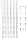 VEVOR Shelf Pilaster, 36.3-inch 8 Pack, Adjustable Shelf Brackets Steel Mortise Mount Pilaster Strip Standards with 32 Screws, Suitable for Wall Shelving System Cabinet Closet Organization