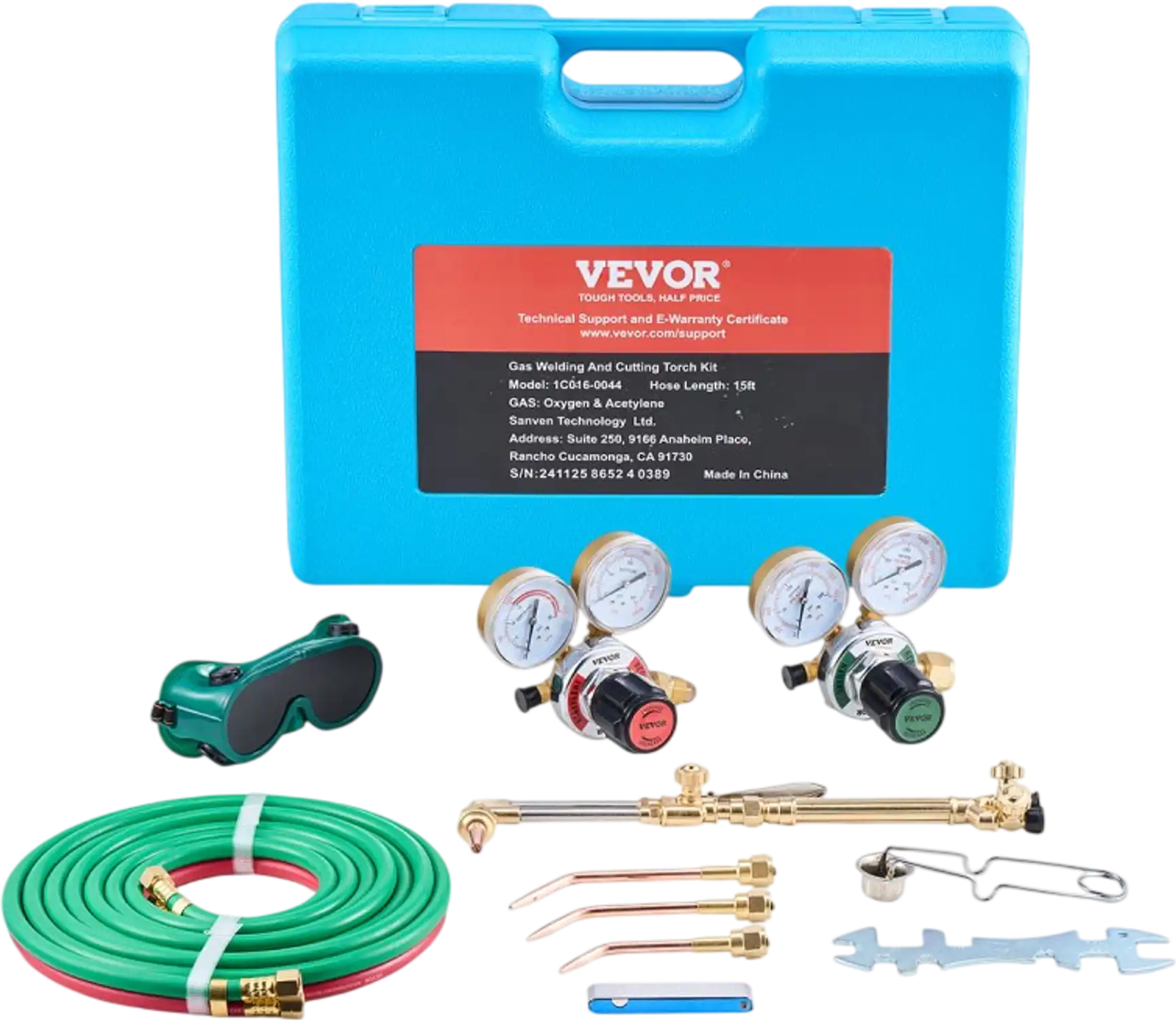 Vevor Torch Kit Portable Oxygen-Acetylene Welding & Cutting Set 14-Pc New