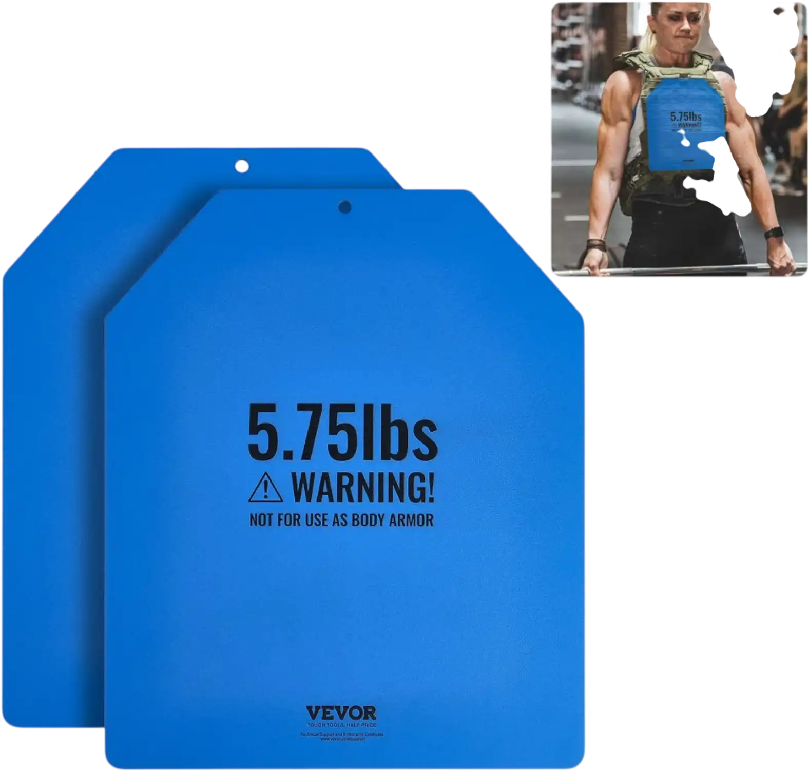 Vevor Weight Vest Plates 5.75 lbs Pair Premium Steel Contoured Ergonomic Fit New