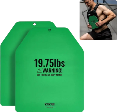 Vevor Weight Vest Plates 19.75 lbs Pair Premium Steel Ergonomic Fit New