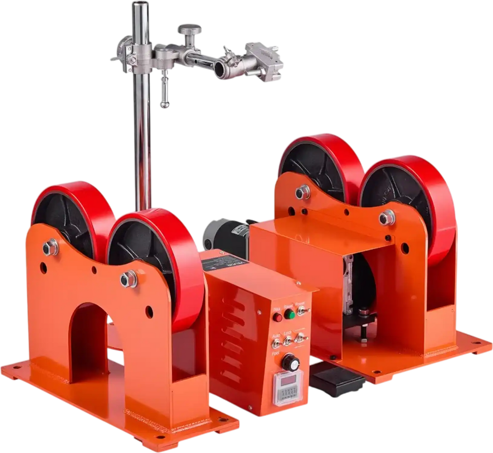 VEVOR Turning Rolls Linkage Roller, 2205 lbs Load Capacity, 2"-24" Diameter Adjustable, PU Rollers, Pipe Tank Turning Rolls Linkage Roller Rotary Welding Positioner, for Welding Equipment Support