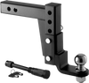 VEVOR Trailer Hitch Ball Mount, Fit 2-Inch Receiver, Adjustable Trailer Hitch with 2 Inch Ball & Pin, 7500 lbs GTW, 9.5 Inch Drop, Towing Ball Mounts for RVs, Off-Road Vehicles and Trucks, Black