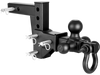 VEVOR Trailer Hitch Tri Ball Mount with D Shackle, Fit 2 Inch Receiver, 1-7/8 Inch, 2 Inch and 2-5/16 Inch Balls, 10000 lbs GTW, 6 Inch Drop, Towing Hitch for RVs, Off-Road Vehicles and Trucks