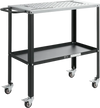 VEVOR Welding Table 36" x 18" Movable Welding Workbench 1200LBS Capacity, Heavy-Duty Steel Work Table Platform with 4 Lockable Casters, 4 Tool Slots, 0.63" Fixture Holes, Tool Tray for Workshops