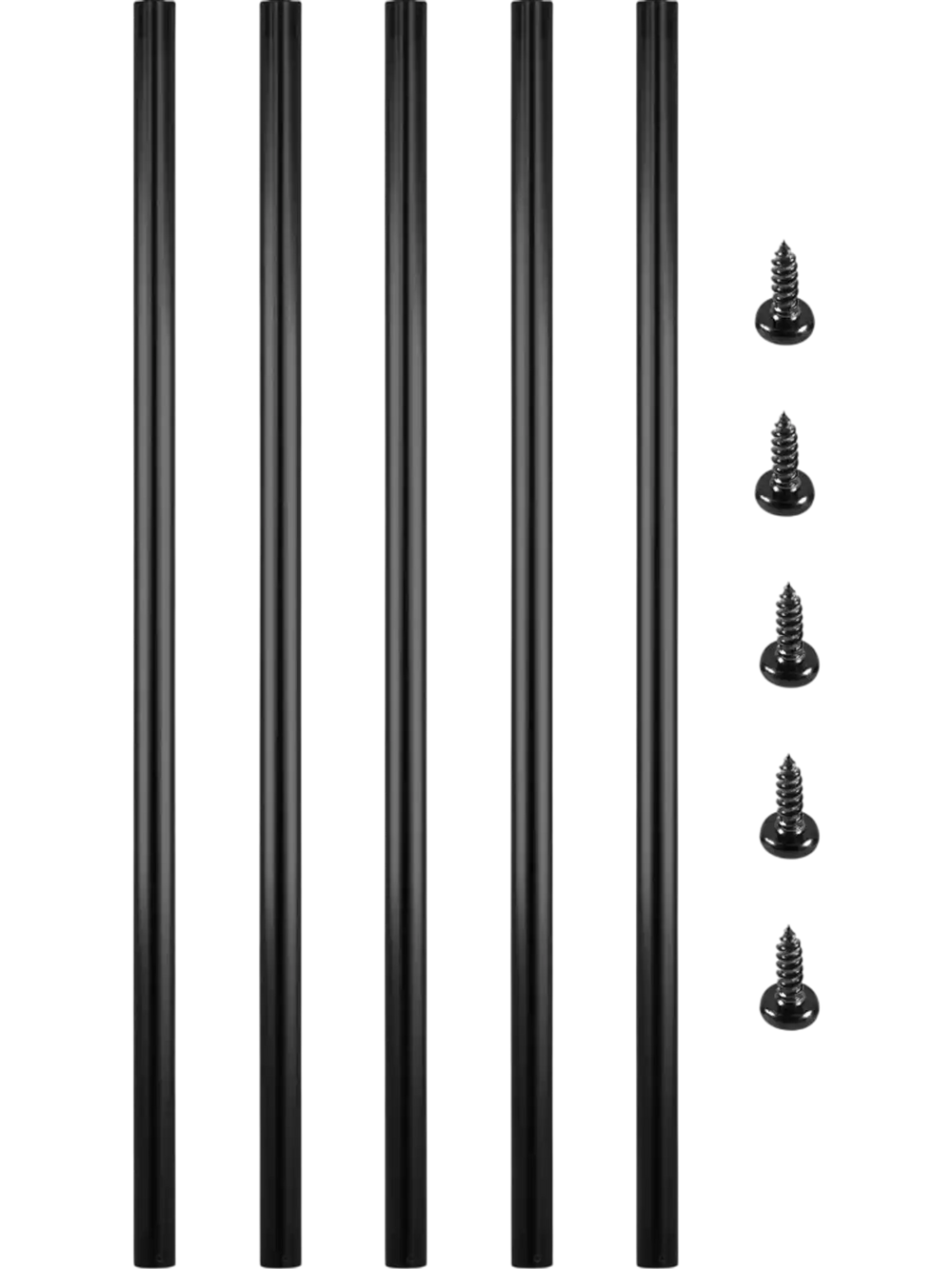 VEVOR Deck Balusters, 51 Pack Metal Deck Spindles, 32\"x0.75\" Staircase Baluster with Screws, Aluminum Alloy Deck Railing for Wood and Composite Deck, Circle Baluster for Outdoor Stair Deck Porch