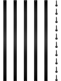 VEVOR Deck Balusters, 76 Pack Metal Deck Spindles, 29.5