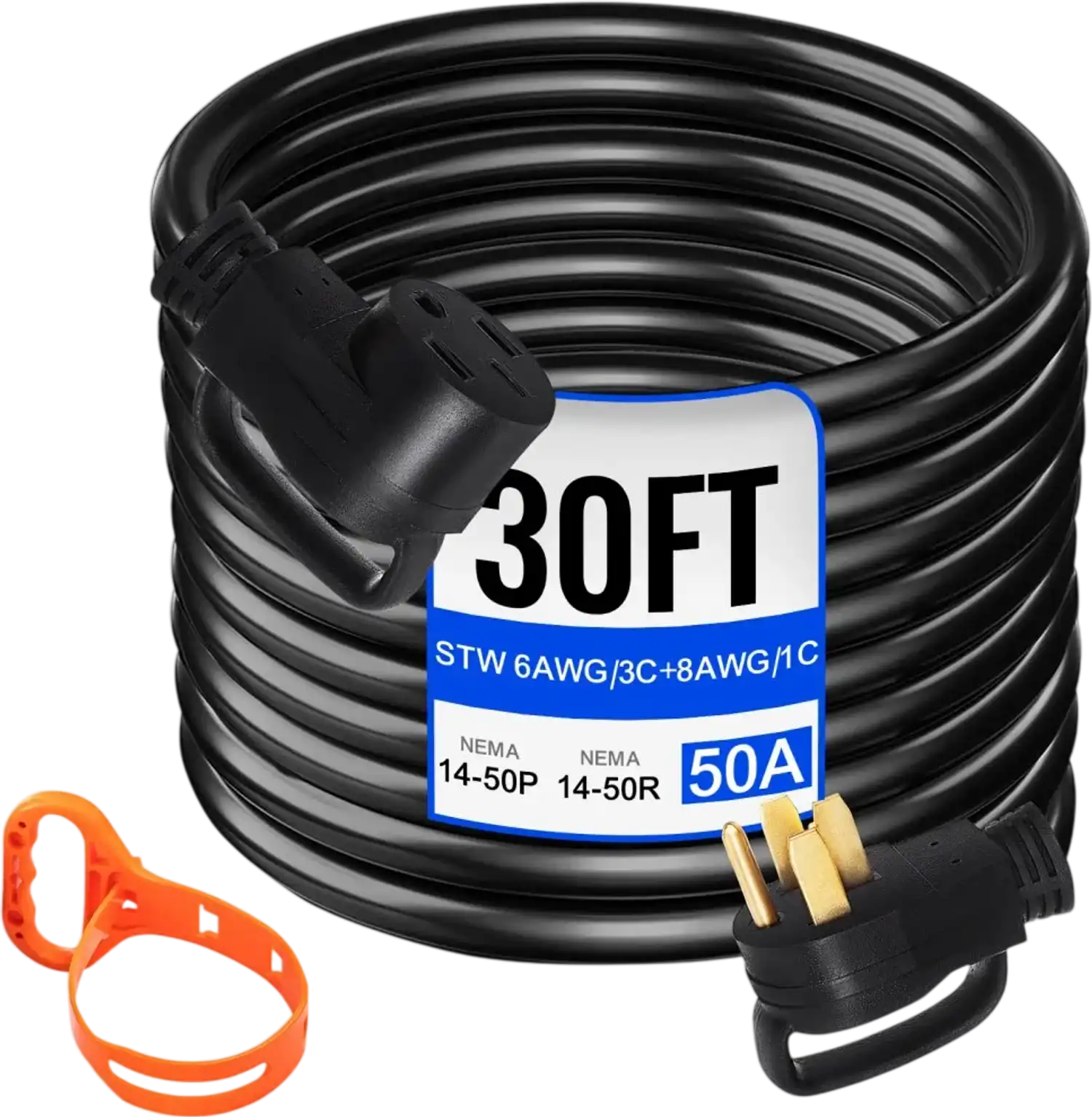 Vevor RV Extension Cord Heavy Duty 30' 50 Amp Power Supply Cable New