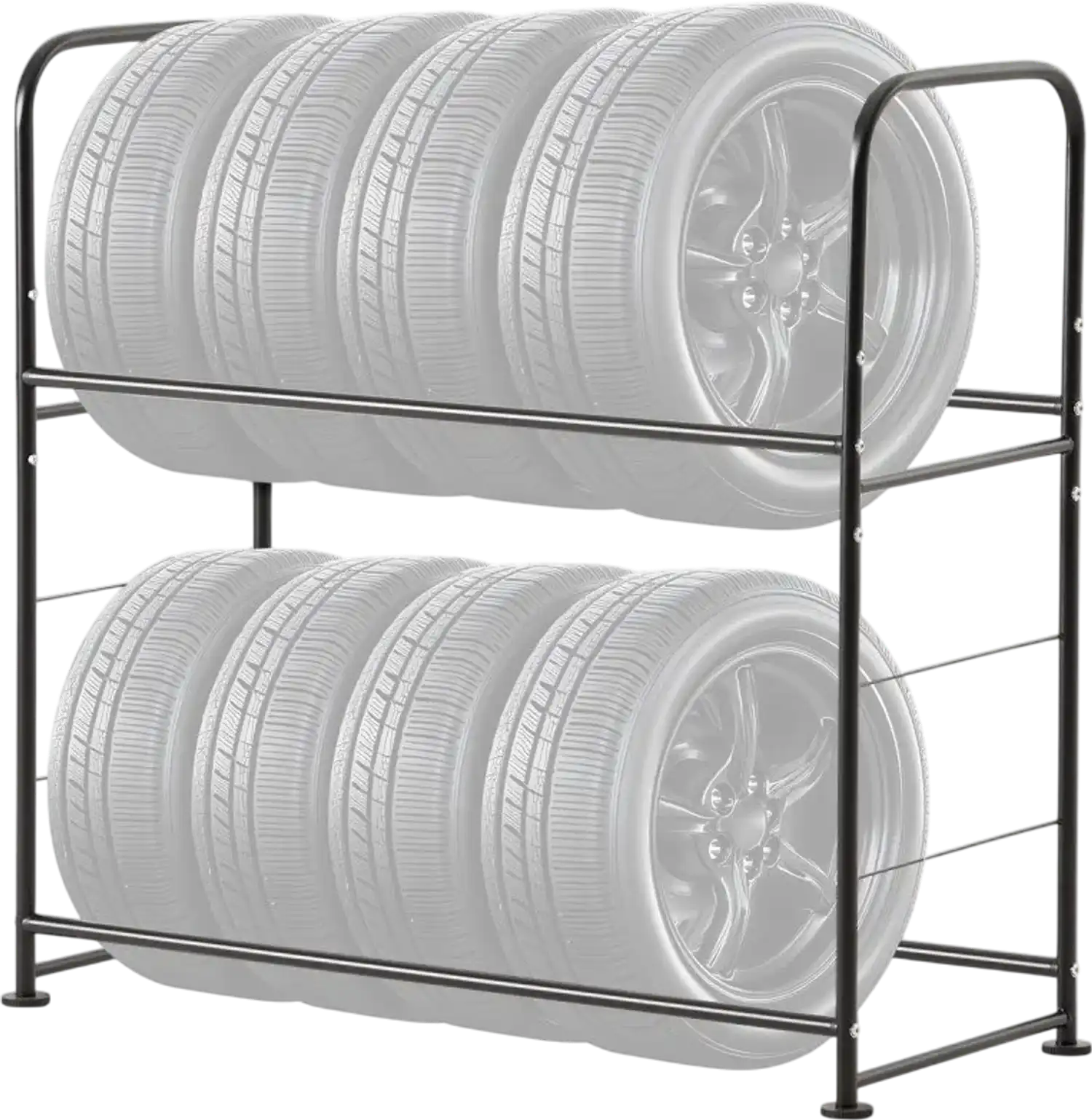 Vevor Tire Storage Rack 2-Shelf Adjustable Heavy-Duty Tire Holder Stand New