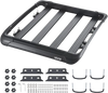 VEVOR Roof Rack Cargo Carrier, 48 x 40 x 5.6 in, Universal Rooftop Cargo Basket, Car Top Luggage Holder with 150 lbs Max Load Capacity, 4.1 in Fence, Anti-Rust Alloy Steel, Wind Fairing, for SUV Car